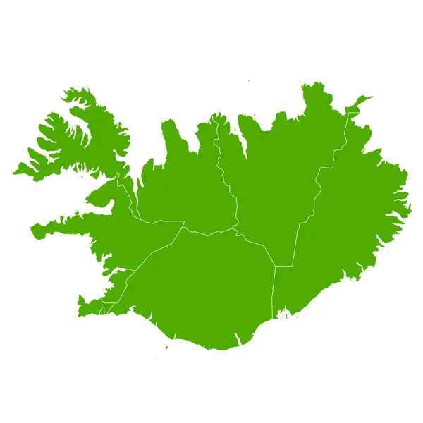 Islande carte icône du pays — Image vectorielle